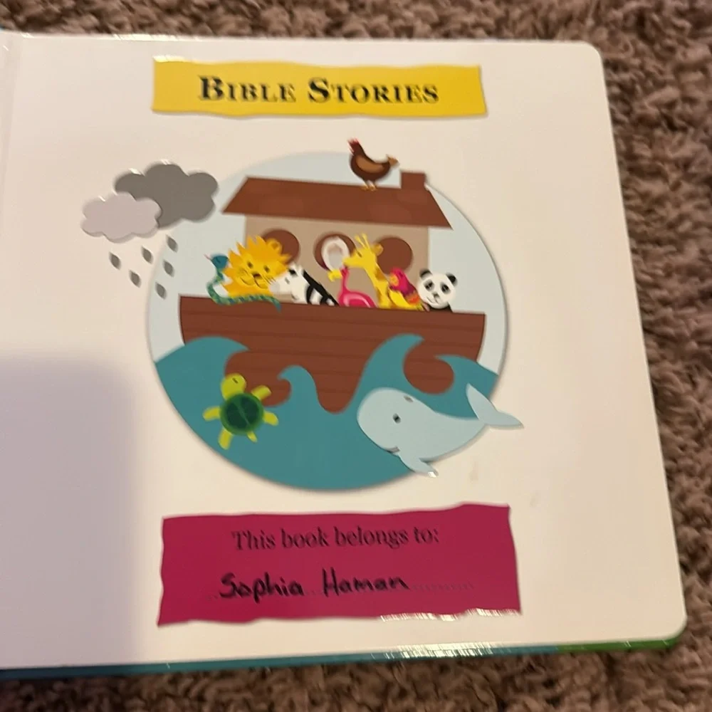 Bible stories book with a read along audio CD USED book inscribed to someone - Picture 4 of 12
